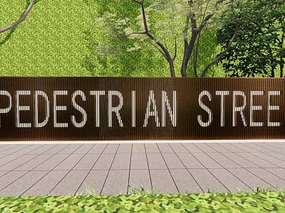 Modern landscape wall landing commercial landscape lights 3d model