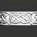 Elegant Silver Ring with Intricate Woven Pattern and Metallic Shine for Fashionable Look