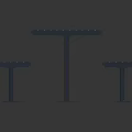 Outdoor Table With Striped Wooden Tabletop Metal Frame And Matching Bench For Outdoor Use