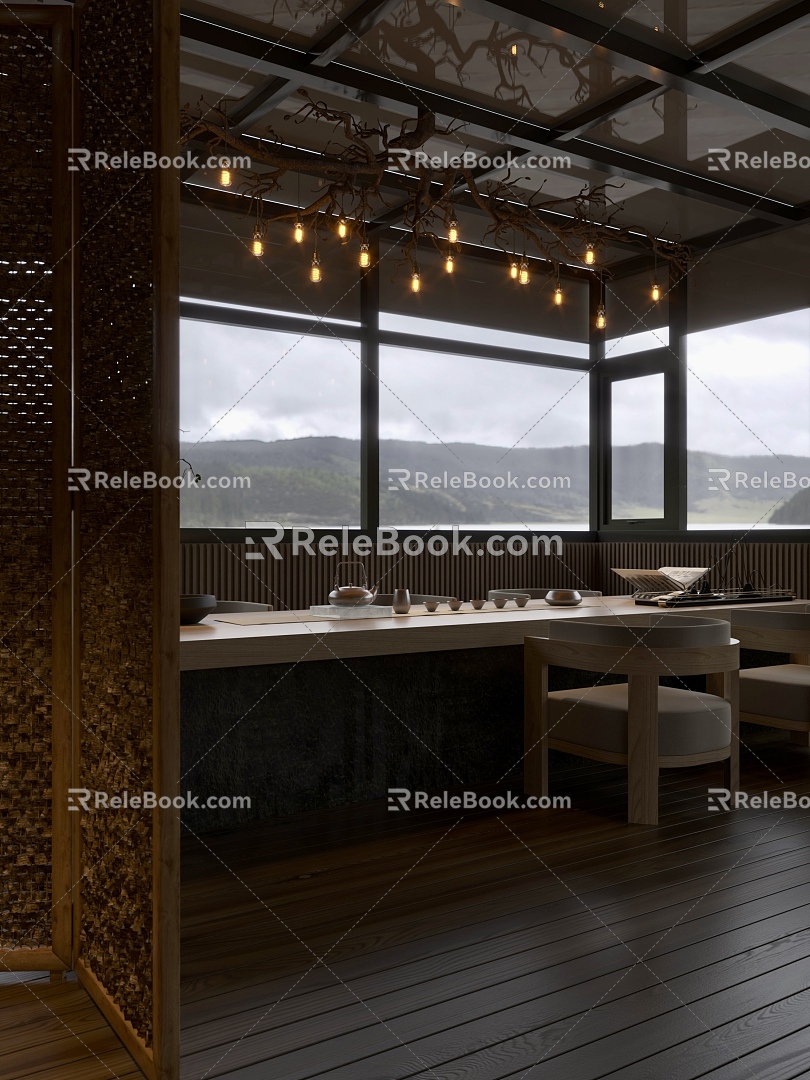 New Chinese Tea Room 3d model