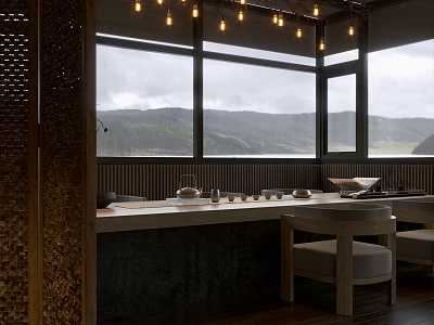 New Chinese Tea Room 3d model