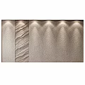 Textured Wall Design With Wavy Patterns And Soft Lighting Effects