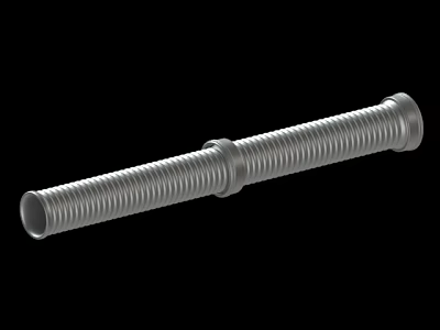 Metal Corrugated Pipe With Flexible Structure Cylindrical Design And End Connections 3d model