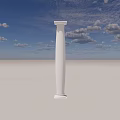White Tall Slender Modern Abstract Sculpture With Minimalist Art Design Piece