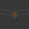 Vintage Biplane Airplane With White Wings Orange Frame And Open Cockpit Design