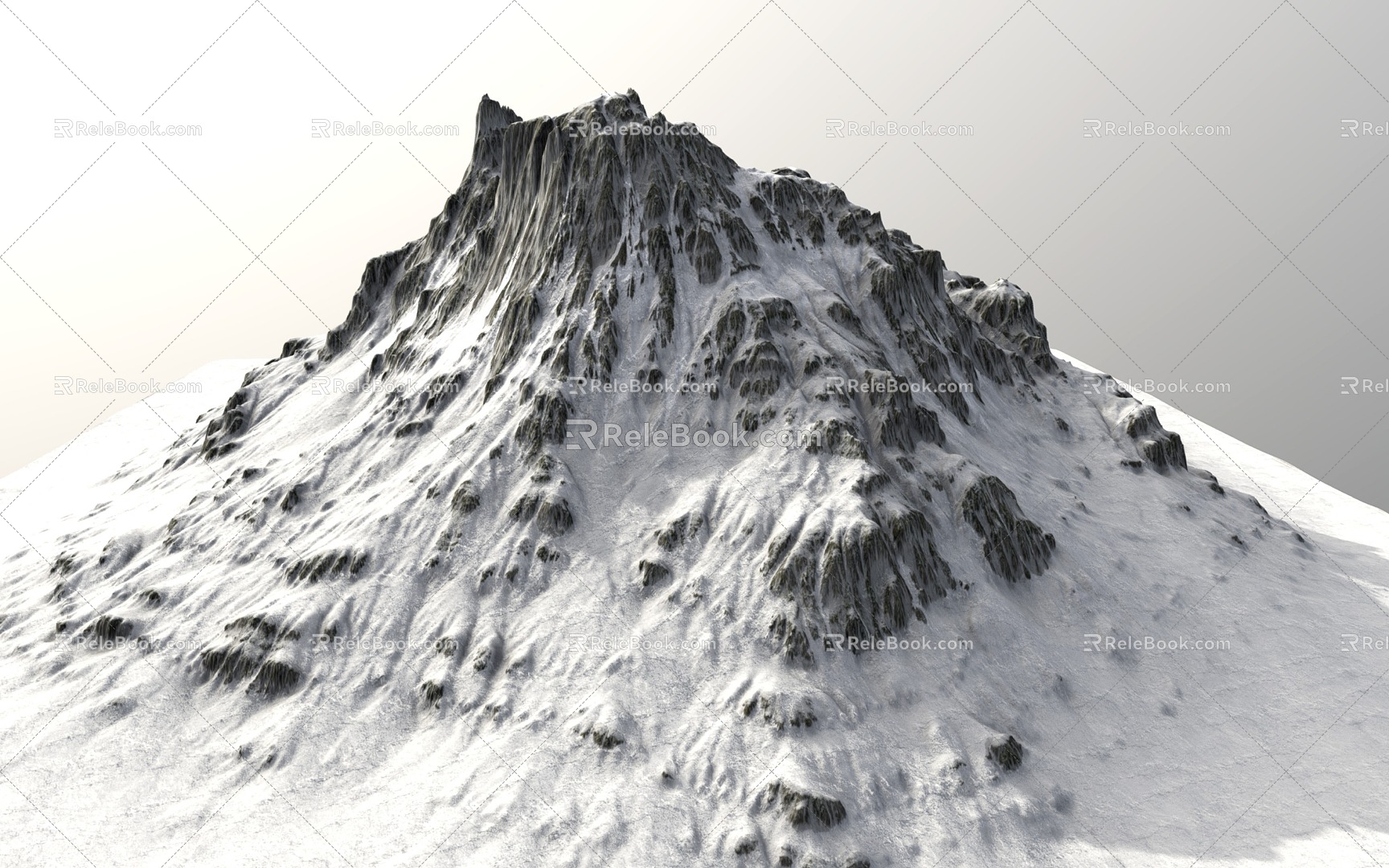 Snow Mountain Mountain Peak Mountain Snow Mountain Terrain 3d model