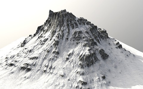 Snow Mountain Peak Mountain Snow Mountain Terrain 3d model