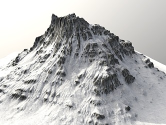 Snow Mountain Peak Mountain Snow Mountain Terrain 3d model