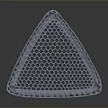 Triangular Metal Perforated Kitchen Household Item With Durable Design For Drainage 3d model