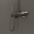Modern Chrome Shower Head With Wall Mounted Fixture And Sleek Design 3d model