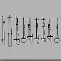 Modern Shower Head Collection With Various Designs And Functional Features For Bathroom Use 3d model