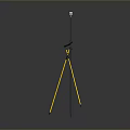 Lightweight Portable Household Tripod With Yellow Legs Blue Device And White Top
