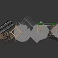 Traditional Thatched Roof Wooden Houses With Various Architectural Designs And Styles