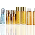 Variety Of Skincare Product Bottles Displayed