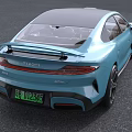 Light Blue Sports Car Showcasing Sleek Exterior Design 3d model