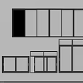 Collection Of Black Window Frames In Various Sizes And Styles On White Background