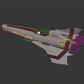 White and Red Fighter Jet With Dual Engines Transparent Cockpit And Wing Structure