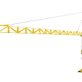 Yellow Tower Crane Industrial Equipment For Construction With Tall Lifting Structure