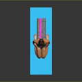 Woman Practicing Yoga On Blue Mat With Cross Legged Pose And Colorful Accessory