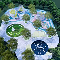 Modern Park Circular Comprehensive Activities Square Park 3d model