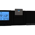 Black Digital Environmental Monitor With Temperature Humidity Time And Date