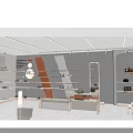 Modern Bright Clothing Store Interior With Display Shelves Fashion Bags Shoes And Wooden Tables