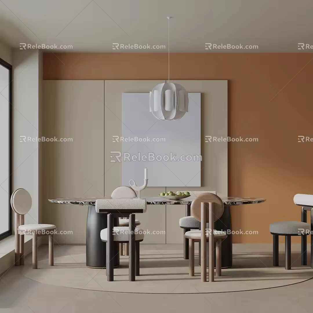 Modern table combination 3d model