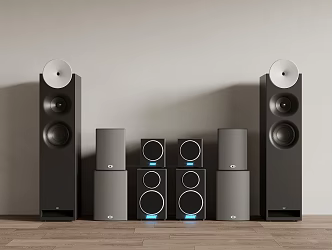 Modern stereo subwoofer floor stereo 3d model