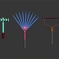 Agricultural Equipment Colorful Rakes With Various Tine Designs For Farming Tasks