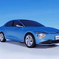Hyundai IONIQ 6 Blue Electric Sedan With Sleek Modern Exterior Design