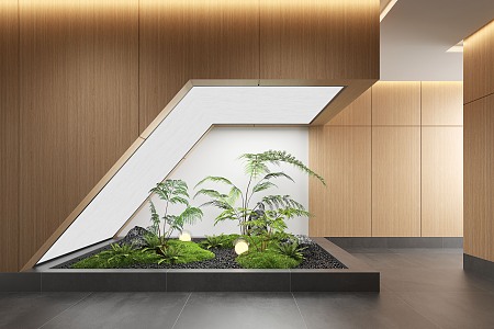 Modern indoor landscape sketch plants indoor landscape indoor landscape bryophytes 3d model