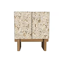 Elegant Modern Sideboard With Wooden Legs And Decorative Pattern Cabinet Doors