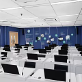 School Classroom Multifunctional Classroom Smart Classroom 3d model
