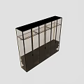 Elegant Modern Wardrobe With Metal Frame Glass Doors And Drawers Storage