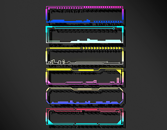 Modern science and technology lines science and technology lines modeling culture wall 3d model