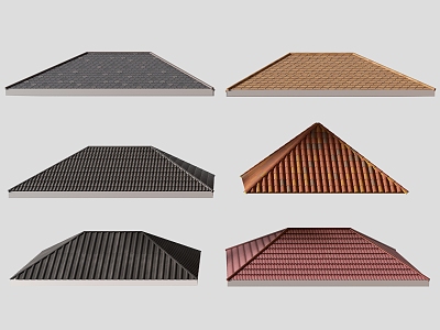 Roof Eaves Tile Top Roof Glazed Tile 3d model