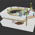 Elegant Circular Marble Staircase With Balustrades And Columns Architectural Design