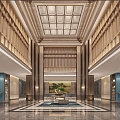 New Chinese Hall Hotel Lobby 3d model