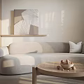 Hotel Guest Room Cozy Interior With Wooden Screens Beige Walls Comfortable Bed And Hanging Lamp