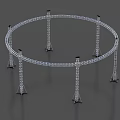 Commercial Equipment Circular Truss System with Metal Frame and Supporting Pillars