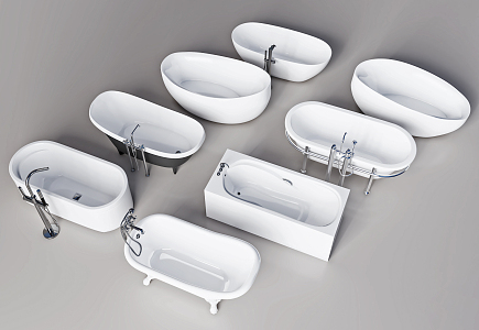 Modern Bathtub Combo 3d model