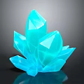 Vibrant Blue Crystal Cluster With Geometric Crystals Shiny Facets And Reflective Surface