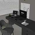 modern computer 3d model
