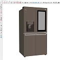 LG French Door Refrigerators With Water Dispenser Dark Stainless Steel Modern Design