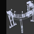 Industrial Curved Conveyor Equipment With Metal Frame And Mechanical Components For Production Line
