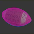 Vibrant Red Green Football With National Football League Text And Star Patterns