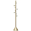 Modern Floor Standing Coat Racks in Silver Black and Gold with Multiple Hooks 3d model