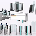 Public Facility Automatic Turnstiles With Stainless Steel Sensor Gates And Various Designs