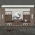 New Chinese Style Study 3d model