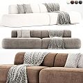 Casual Sofa Combination Casual Sofa Living Room Sofa Multi-person Sofa Pillow Pillow Home Furniture Simple Blanket 3d model